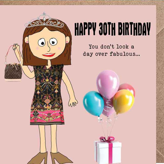 Lucy Loves Life Card - Happy 30th Birthday