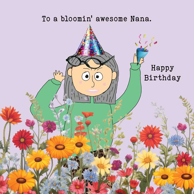 Lucy Loves Life Card - Bloomin' Awesome Nana