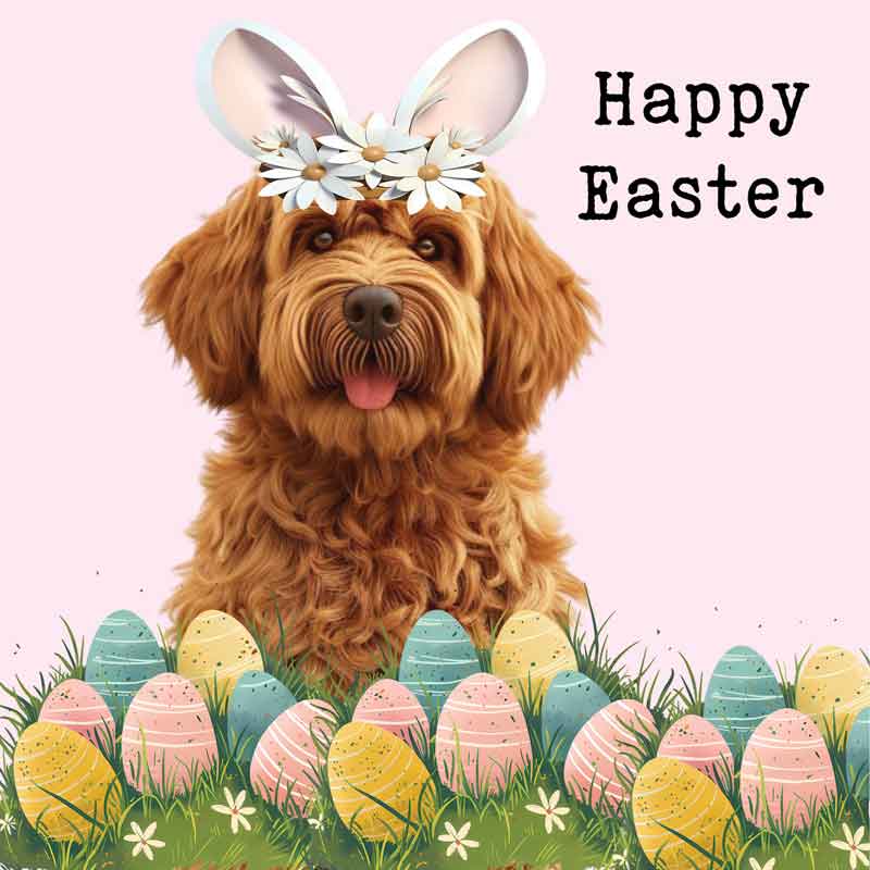 Lucy Loves Life Card - Happy Easter (Cavoodle)
